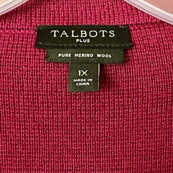 Talbots Raspberry Red Knit Blazer Jacket - Picture 9 of 10